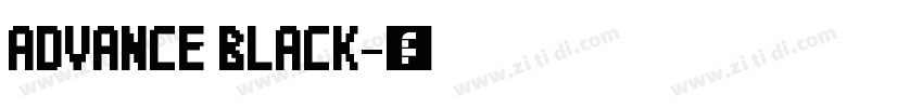 Advance Black字体转换 Advance Black字体转换